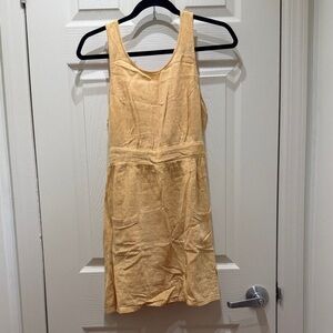 Vintage Urban Outfitters COPE Yellow Linen Blend Dress